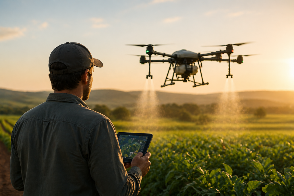 Piloto agricola e salario de drone no agronegocio