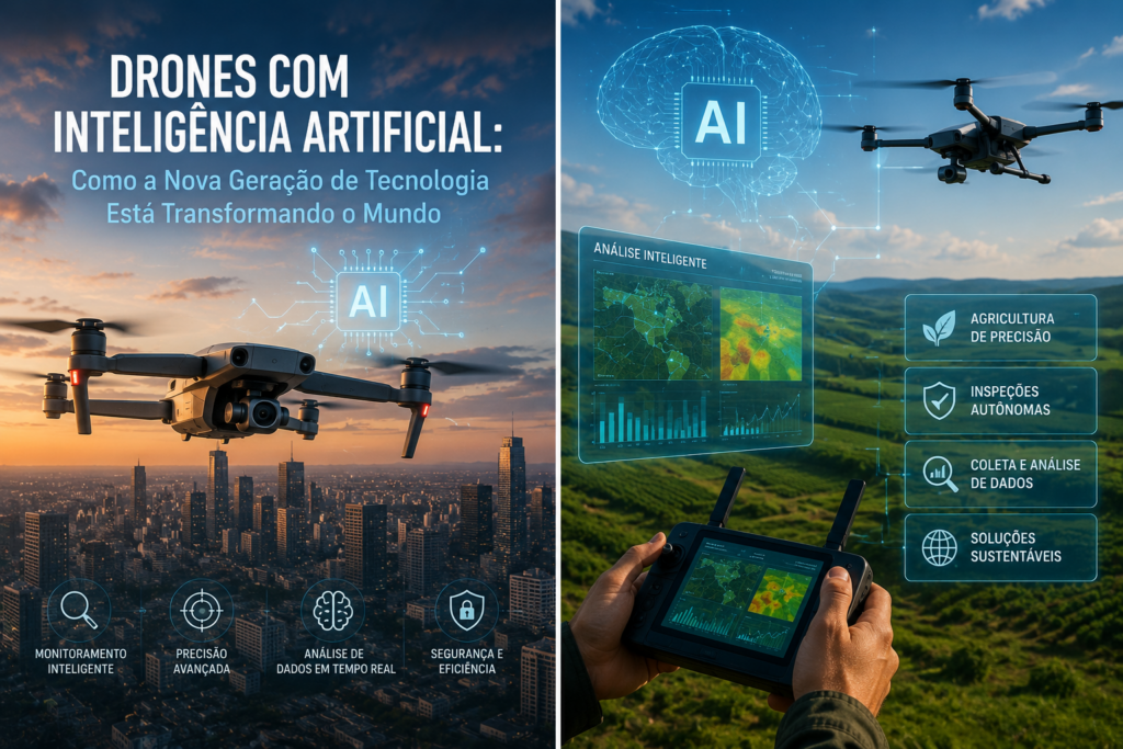 Drones com Inteligência Artificial: Como a Nova Geração de Tecnologia Está Transformando o Mundo