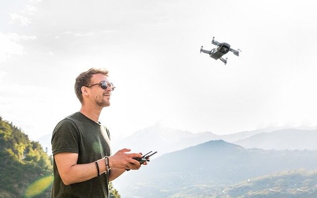 drone 250g em uso